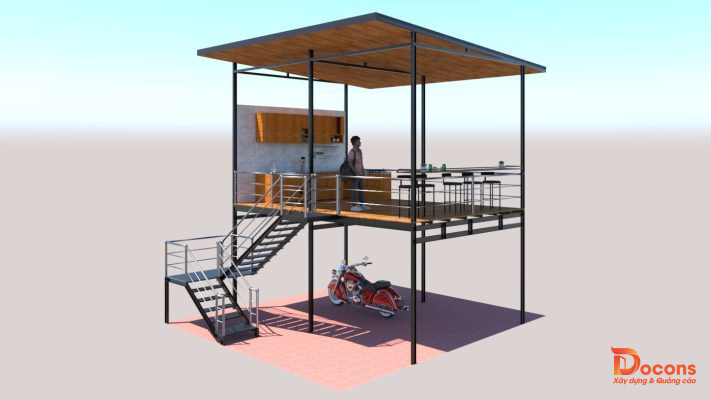 Nhà ăn uống nghỉ dưỡng kết hợp bãi để xe tiện lợi ở Lâm Đồng