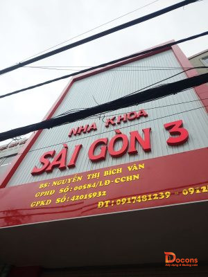 Ảnh thi công - Thi công Bảng hiệu Nha Khoa Sài Gòn 3 tại Đà Lạt