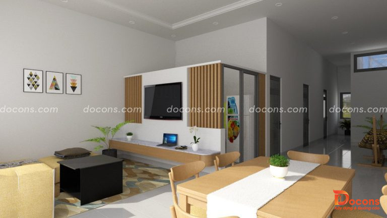 Ảnh thiết kế - Thi công nhà cấp 4 rẻ đẹp thị trấn Liên Nghĩa Đức Trọng