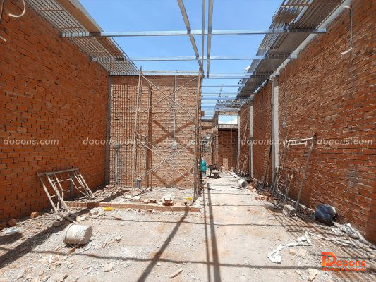 Ảnh thi công - Thi công nhà cấp 4 rẻ đẹp thị trấn Liên Nghĩa Đức Trọng
