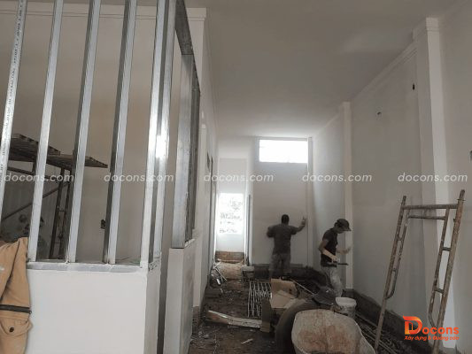 Ảnh thi công - Thi công nhà cấp 4 rẻ đẹp thị trấn Liên Nghĩa Đức Trọng