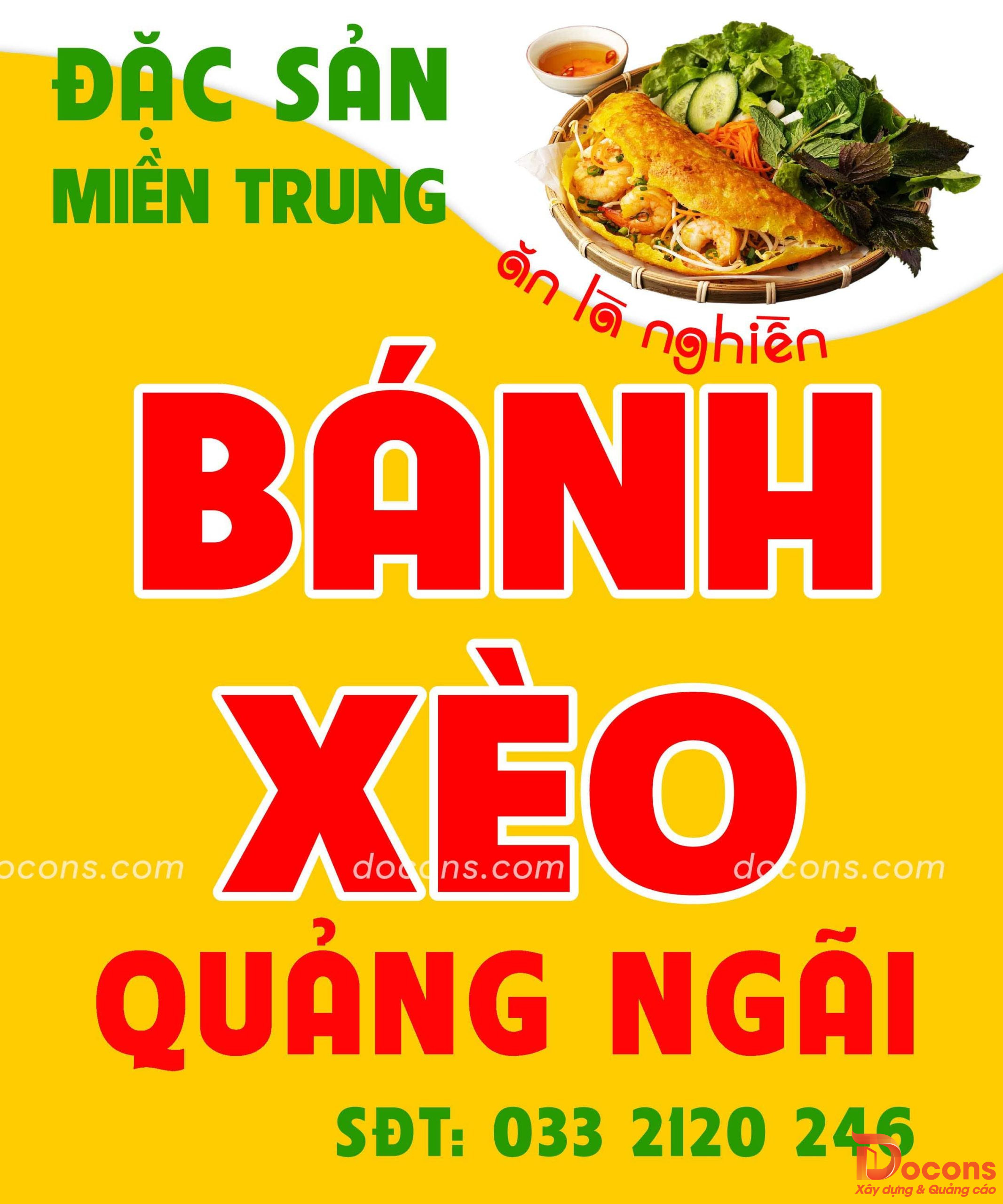 Ảnh thiết kế - Làm Bảng In Bạt Cho Chủ Quán Bánh Xèo Đức Trọng