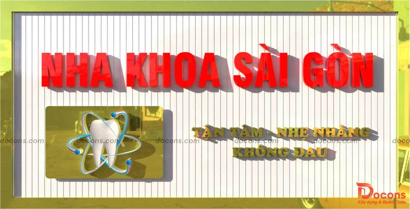 Ảnh 3D - Thi Công Bảng Hiệu Mica Nha Khoa Sài Gòn 3 Ở Nam Bang