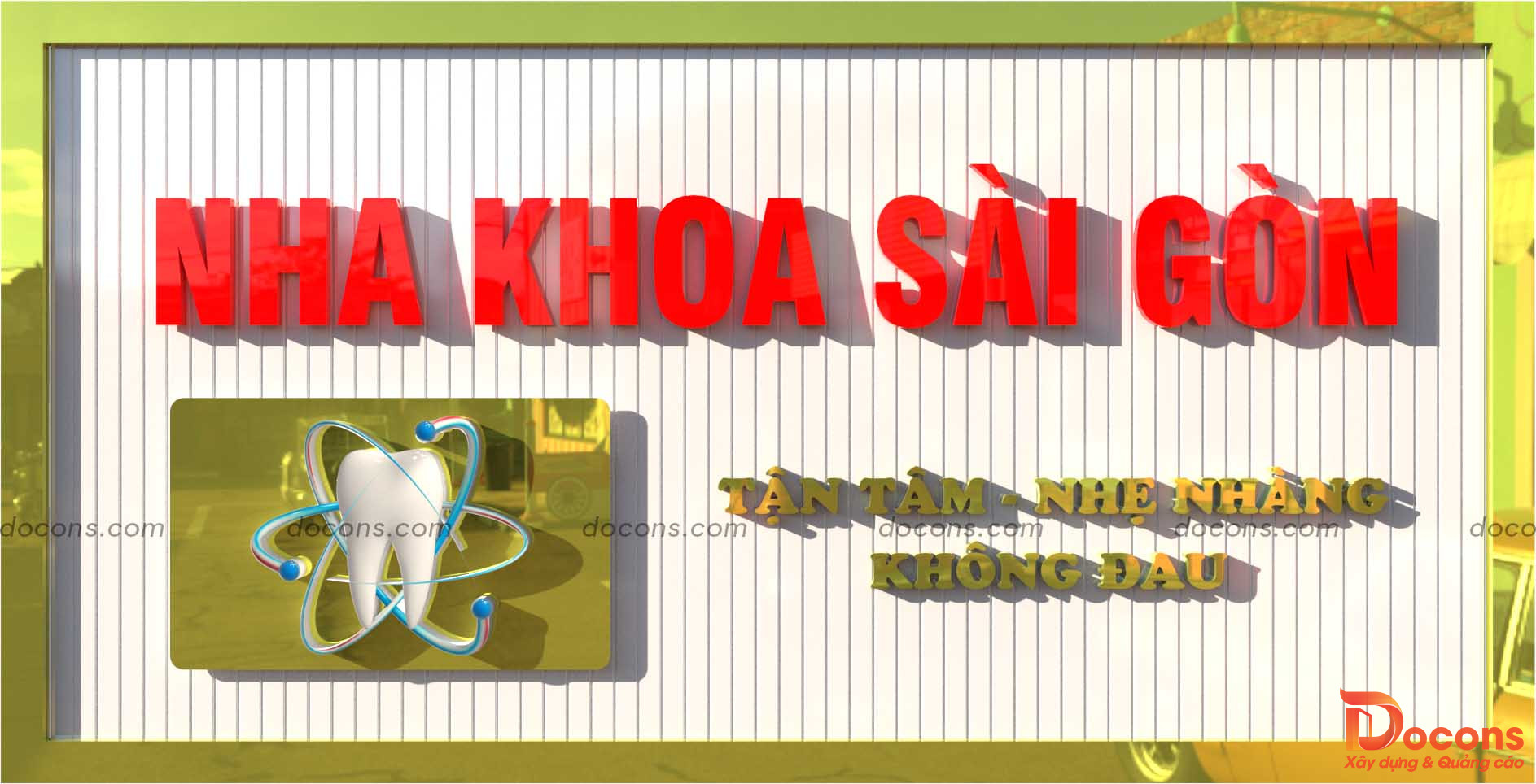 Ảnh 3D - Thi Công Bảng Hiệu Mica Nha Khoa Sài Gòn 3 Ở Nam Bang